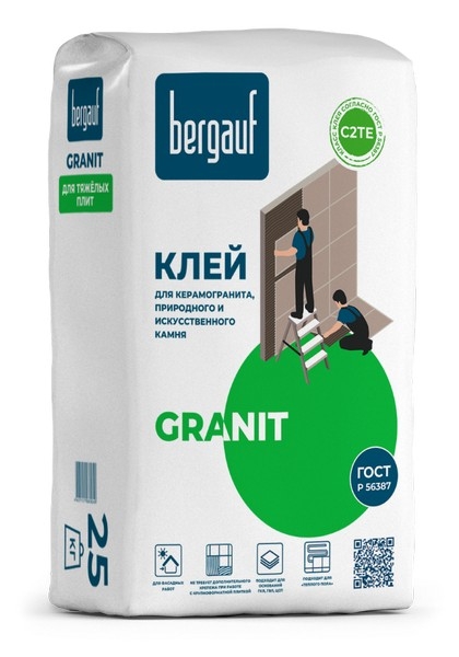 Клей для керамогранита Bergauf Granit 25 кг 