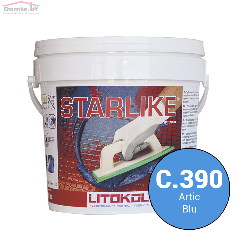 Litochrom Starlike Artik blu C.390 затир, смесь 2,5кг 