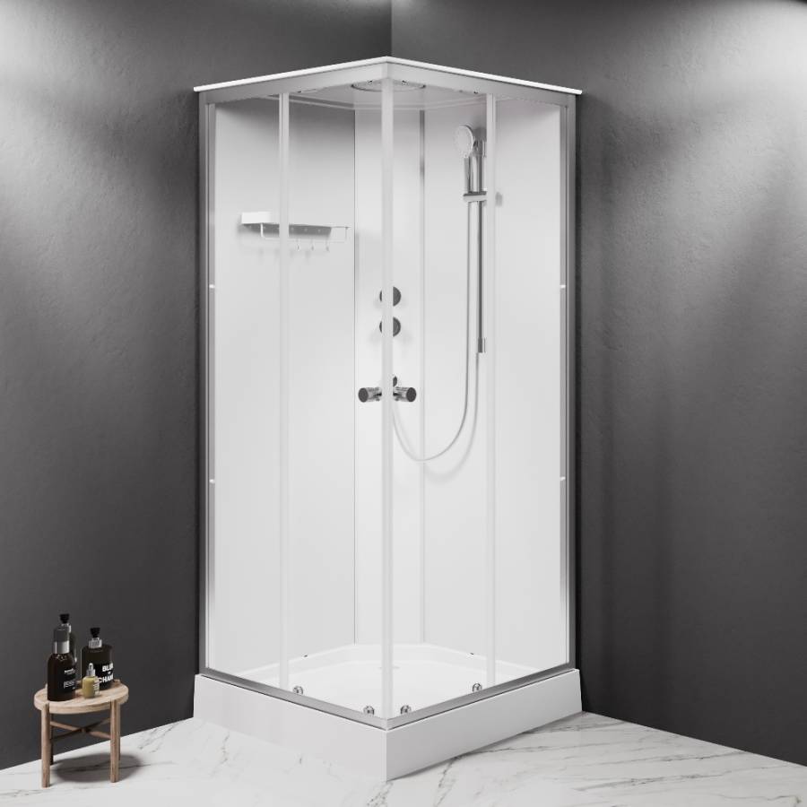 Душевая кабина AM.PM X-Joy Square 90х90 см,квадрат, матовый хром