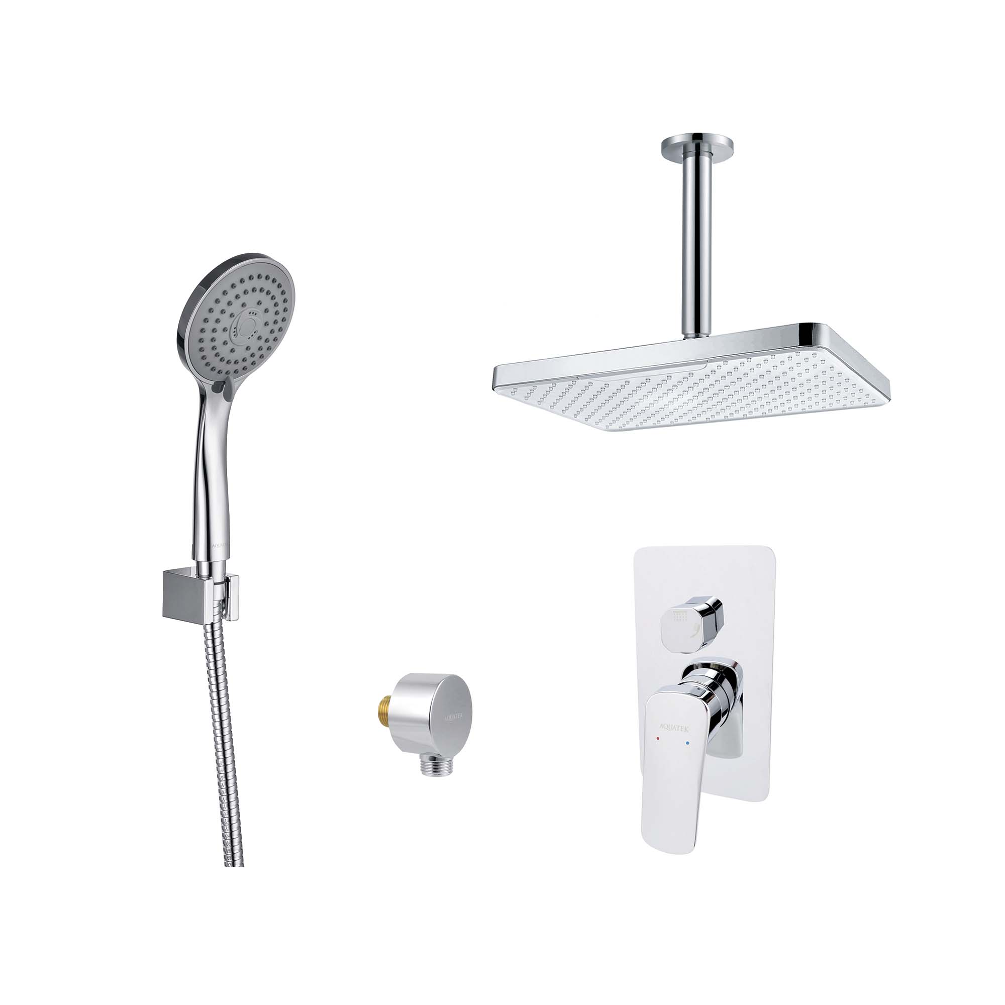 Комплект для душа Вега AQ1073CR 4 в 1(AQ1046CR+AQ2071CR+AQ2454CR+AQ2010CR) хром
