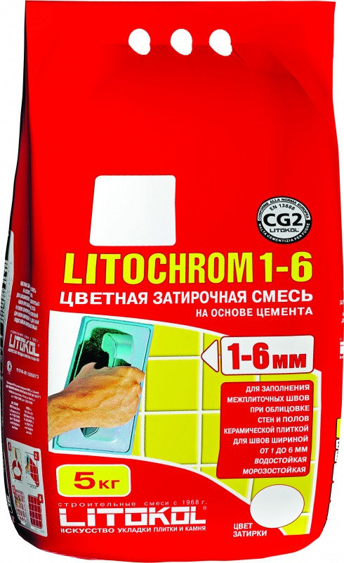 Litochrom 1-6 C.00 белая затир, смесь 2кг