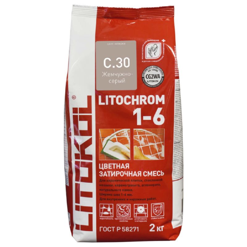 Litochrom 1-6 C.30 ж. серая 25кг