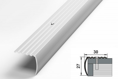 Порог угловой 30*27 анод серебро 0,9м
