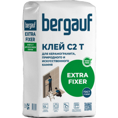 Клей для керамогранита, природного и искусственного камня Extra Fixer 25кг. C2T(56пал) 